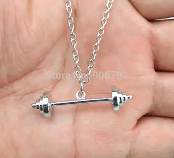 20pcs a lot rhodium plated fashion Fitness Dumbbell barbell weightlifting Gym sports chain necklace (A1238)
20pcs a lot rhodium plated fashion Fitness Dumbbell barbell weightlifting Gym sports chain necklace (A1238)