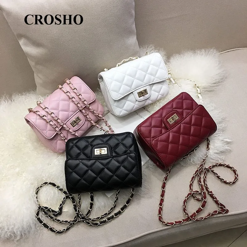 CROSHO Chain Small Bag Embroidered Line Grid Small Square Bag Single Shoulder Messenger Bag Diamond Lattice Messenger Bags
CROSHO Chain Small Bag Embroidered Line Grid Small Square Bag Single Shoulder Messenger Bag Diamond Lattice Messenger Bags