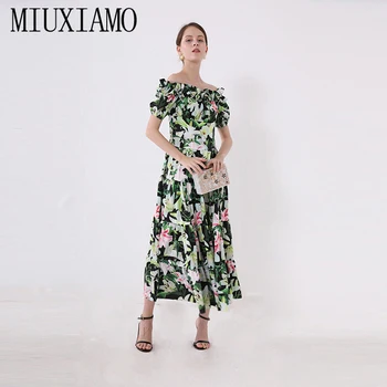 MIUXIMAO Custom Plus Size Floral Dress 2019 Spring&Summer Flower Print Elegant Green Casual long Dress Women vestidos
MIUXIMAO Custom Plus Size Floral Dress 2019 Spring&Summer Flower Print Elegant Green Casual long Dress Women vestidos