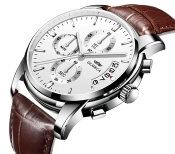 OLMECA Clock Military Relogio Masculino Waterproof Watches Fashion Chronograph Wrist Watch Watches Mens Brown Leather Watch New
OLMECA Clock Military Relogio Masculino Waterproof Watches Fashion Chronograph Wrist Watch Watches Mens Brown Leather Watch New