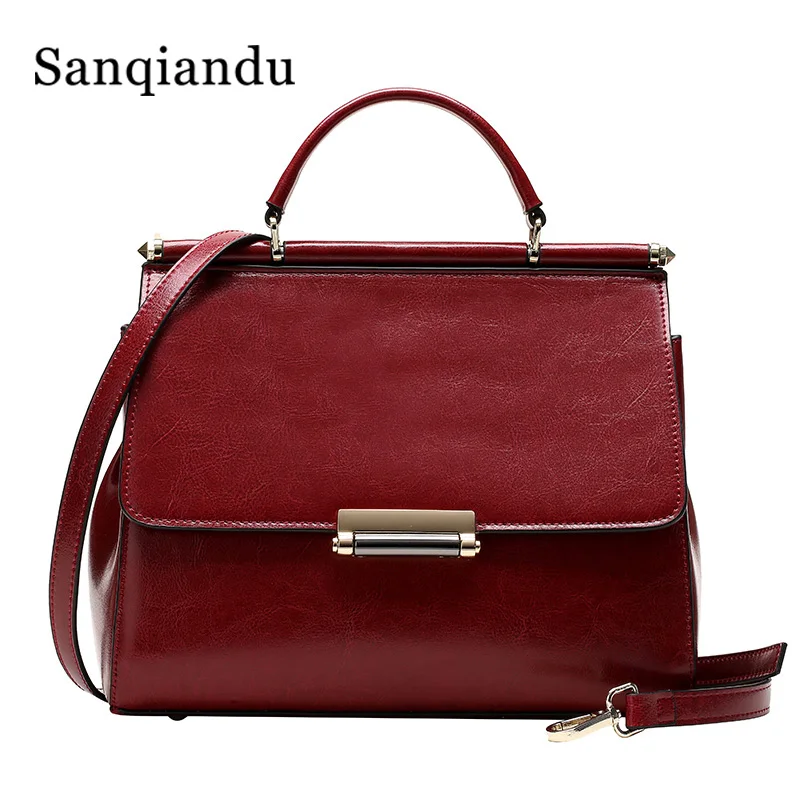 Red Bags for Women Genuine Leather Hand Bag Female Crossbody Messenger Bags Flap Oil Wax Leather Vintage Ladies Shoulder Bag
Red Bags for Women Genuine Leather Hand Bag Female Crossbody Messenger Bags Flap Oil Wax Leather Vintage Ladies Shoulder Bag