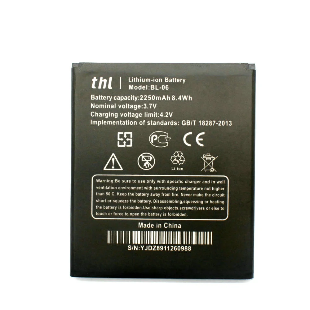 New BL-06 BL06 2250mAh Li-polymer Battery Replacement Rechargeable For THL T6S T6C T6 Pro Batterie
New BL-06 BL06 2250mAh Li-polymer Battery Replacement Rechargeable For THL T6S T6C T6 Pro Batterie