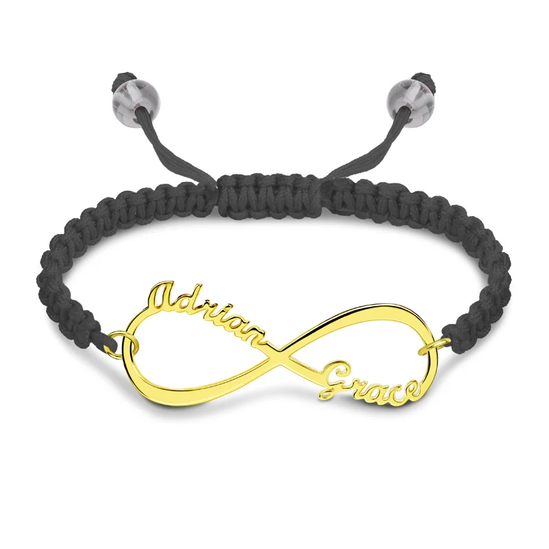 AILIN Infinity Names Cord Bracelet Gold Color Infinity Pendant Bracelet Best Friends Jewelry
AILIN Infinity Names Cord Bracelet Gold Color Infinity Pendant Bracelet Best Friends Jewelry