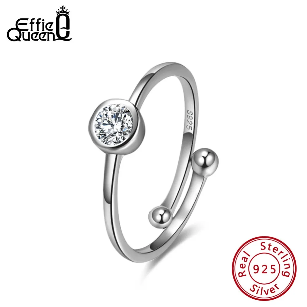 Effie Queen 925 Sterling Silver Rings For Women With AAA Cubic Zircon Clear Blue Stone Adjustable Wedding Ring Jewelry BR117
Effie Queen 925 Sterling Silver Rings For Women With AAA Cubic Zircon Clear Blue Stone Adjustable Wedding Ring Jewelry BR117