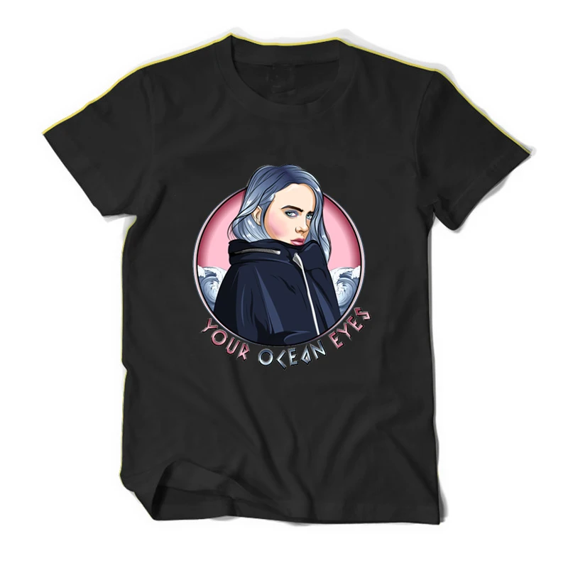 Billie Eilish Ocean Eyes T Shirt Men Black 100% Cotton O-Neck T Shirt Fashion Casual High Quality Base Shirt Drop Ship
Billie Eilish Ocean Eyes T Shirt Men Black 100% Cotton O-Neck T Shirt Fashion Casual High Quality Base Shirt Drop Ship