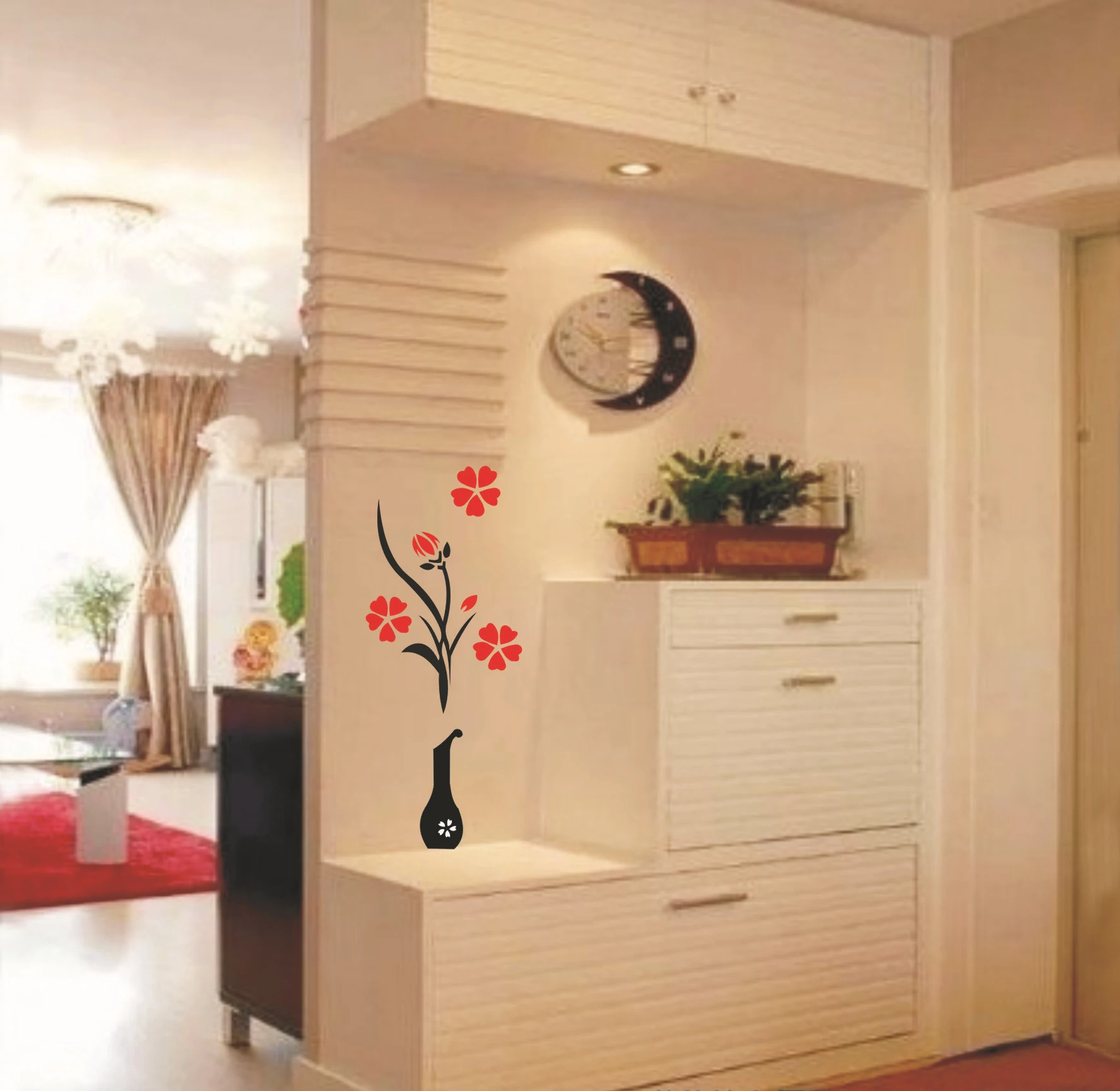 Vintage Stickers Living Room Home Room Decor Vase Flower Crystal Arcylic 3D DIY Removable Wall Decals
Vintage Stickers Living Room Home Room Decor Vase Flower Crystal Arcylic 3D DIY Removable Wall Decals