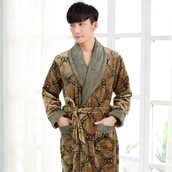 New Arrival Men Bath Robe Winter Warm Nightgown Home Kimono Flannel Sleepwear Men's Long Sleeve Bathrobes Pajama
New Arrival Men Bath Robe Winter Warm Nightgown Home Kimono Flannel Sleepwear Men's Long Sleeve Bathrobes Pajama