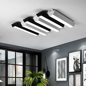 Simple modern office lighting led ceiling lamp rectangular creative piano black and white wrought iron lamp lighting 
Simple modern office lighting led ceiling lamp rectangular creative piano black and white wrought iron lamp lighting