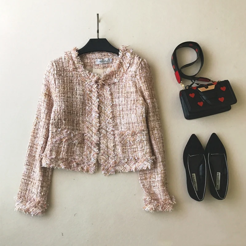 2019 Korean version autumn winter tweed Fringed coat ladies Leisure loose Long sleeve Women short jacket cc132
2019 Korean version autumn winter tweed Fringed coat ladies Leisure loose Long sleeve Women short jacket cc132