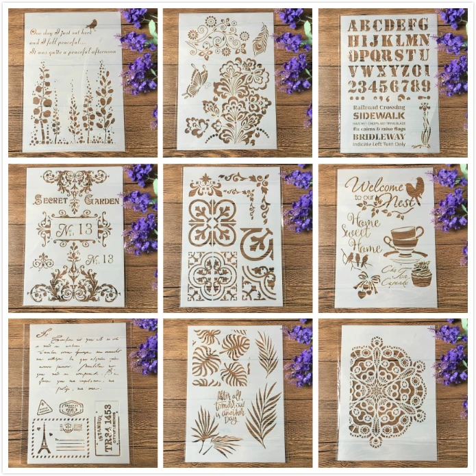 29cm A4 9 Types Bird Butterfly Leaves DIY Craft Layering Stencils Painting Scrapbooking Stamping Embossing Album Card Template
29cm A4 9 Types Bird Butterfly Leaves DIY Craft Layering Stencils Painting Scrapbooking Stamping Embossing Album Card Template
