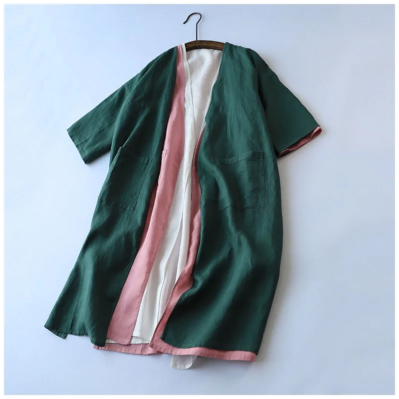 Spring Summer Women Loose Plus Size All-match Long Soft Comfortable V-neck Water Washed Linen Cardigan Coats
Spring Summer Women Loose Plus Size All-match Long Soft Comfortable V-neck Water Washed Linen Cardigan Coats