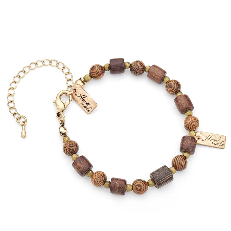 Retro Bohemian Style DIY Handmade Adjustable Size Wood Beaded Unisex Bracelet Summer Bracelet Gift
Retro Bohemian Style DIY Handmade Adjustable Size Wood Beaded Unisex Bracelet Summer Bracelet Gift