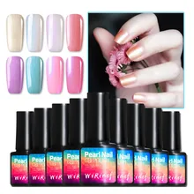 Verniz uv do diodo emissor de luz da serise do gel do verniz da pérola pura do verniz do prego de 10 cores(China)