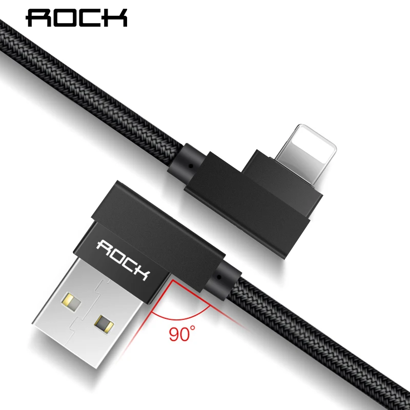 ROCK Mobile Phone USB Cable for iPhone X 8 7 6 5 Plus 90 Degree Right Angle 2.1A Fast Charger Sync Cord for iPad 2 3 4 Air Pro
ROCK Mobile Phone USB Cable for iPhone X 8 7 6 5 Plus 90 Degree Right Angle 2.1A Fast Charger Sync Cord for iPad 2 3 4 Air Pro