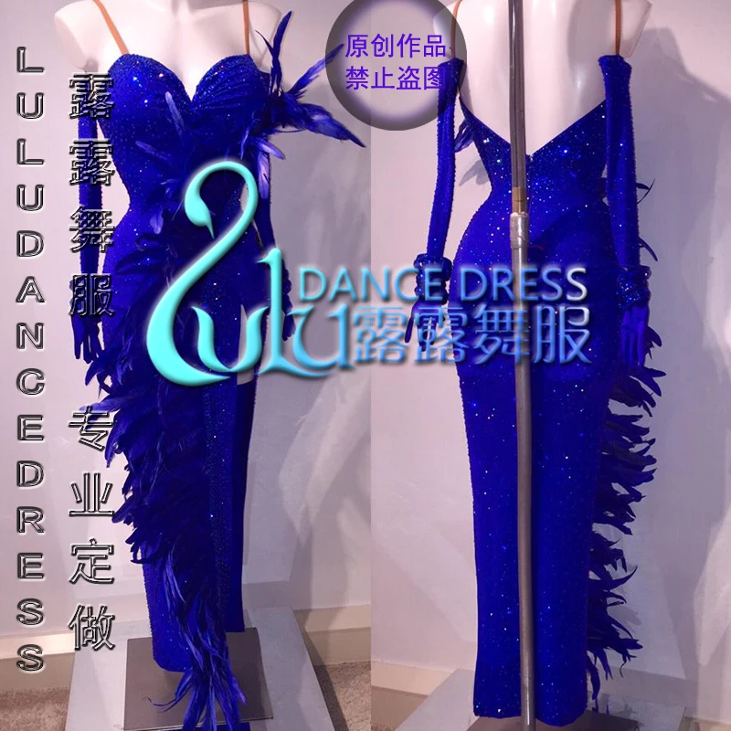 Women Ballroom Latin Rumba Salsa Samba Dance Dress US 6 UK 8 Blue feathers dress
Women Ballroom Latin Rumba Salsa Samba Dance Dress US 6 UK 8 Blue feathers dress