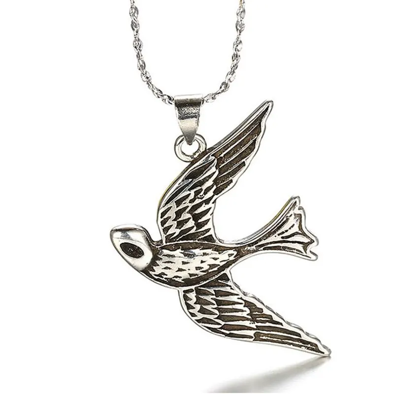Anenjery 925 Sterling Silver Necklace Swallows Birds Pendant Thai Silver Necklace For Men Women Jewelry choker S-N164
Anenjery 925 Sterling Silver Necklace Swallows Birds Pendant Thai Silver Necklace For Men Women Jewelry choker S-N164