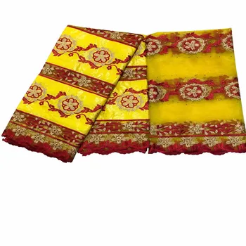 WX!(5+2 yards/set) High Quality Embroidered African Bazin Riche Fabric With France Tulle Fabric For Party Dress! F32107
WX!(5+2 yards/set) High Quality Embroidered African Bazin Riche Fabric With France Tulle Fabric For Party Dress! F32107