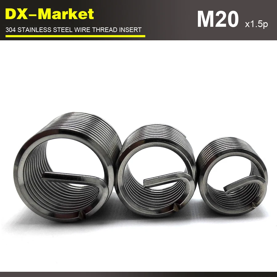

m20*1D *1.5P , 20pcs , fine thread , stainless steel auto repair tools insert , 304 Engine thread repair fasteners