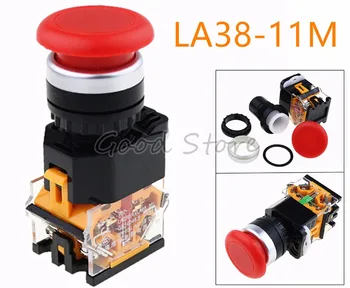 1PCS LA38 11M 203 LA38-11M/203 Red High quality Mushroom head automatic reset push button switch
1PCS LA38 11M 203 LA38-11M/203 Red High quality Mushroom head automatic reset push button switch