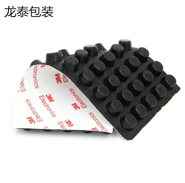 320 шт. 12 мм x 7 черные Противоскользящие силиконовые резиновые накладки на ножки