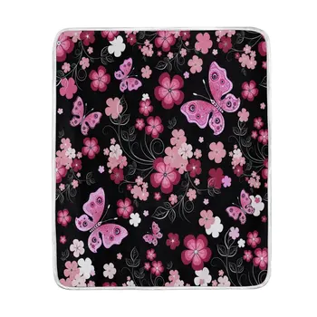 Pink Floral Butterfly Flower Blanket Soft Warm Cozy Bed Couch Lightweight Polyester Blanket Throw
Pink Floral Butterfly Flower Blanket Soft Warm Cozy Bed Couch Lightweight Polyester Blanket Throw