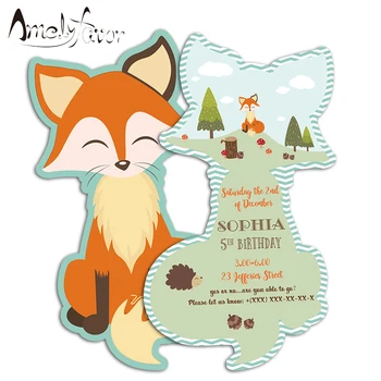 Woodland Animal Theme Fox Invitation Card Party Decorations Supplies Baby Shower Event Birthday Party Invitation Custom-Made
Woodland Animal Theme Fox Invitation Card Party Decorations Supplies Baby Shower Event Birthday Party Invitation Custom-Made