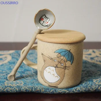 High Quality 250ml Hand Make Ceramics Mugs With Spoon and Cover Totoro Cartoon Theme Milk Mugs Cup Kitchen Tools
High Quality 250ml Hand Make Ceramics Mugs With Spoon and Cover Totoro Cartoon Theme Milk Mugs Cup Kitchen Tools