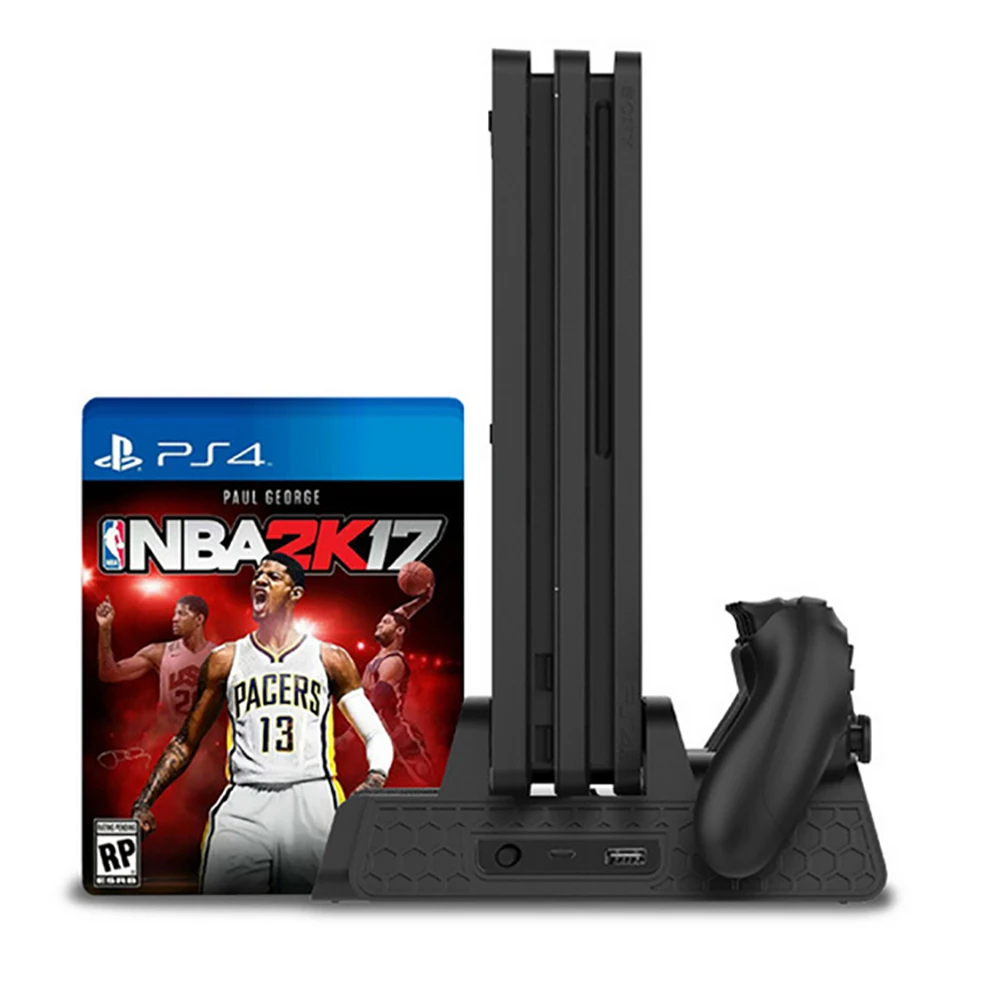 Game Stand for SONY Playstation 4 PS4/PS4 Slim/PRO Stand with Dual Controller Charger Cooling Fan Station Vertical Stand Cooler
Game Stand for SONY Playstation 4 PS4/PS4 Slim/PRO Stand with Dual Controller Charger Cooling Fan Station Vertical Stand Cooler