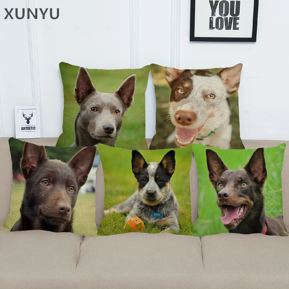 XUNYU Cute Pet Kelpie Dog Linen Pillowcase Home Sofa Square Pillow Cover Animal Pattern Decorative Cushion Cover 45X45cm AC002
XUNYU Cute Pet Kelpie Dog Linen Pillowcase Home Sofa Square Pillow Cover Animal Pattern Decorative Cushion Cover 45X45cm AC002