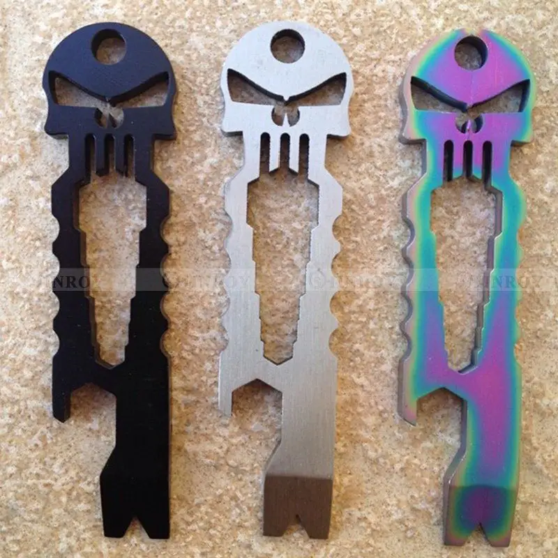 Stainless Steel Screwdriver Crowbar Titanium Skull Keychain Tactical EDC Pocket Multi Tool
Stainless Steel Screwdriver Crowbar Titanium Skull Keychain Tactical EDC Pocket Multi Tool