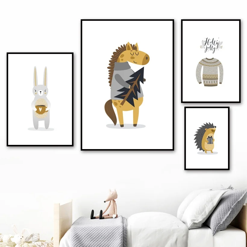 Horse Rabbit Hedgehog Clothes Quote Nordic Posters And Prints Wall Art Canvas Painting Animal Wall Pictures Baby Kids Room Decor
Horse Rabbit Hedgehog Clothes Quote Nordic Posters And Prints Wall Art Canvas Painting Animal Wall Pictures Baby Kids Room Decor