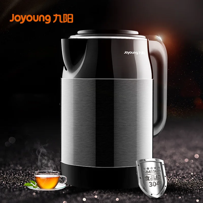 

Original Joyoung 1.7L Capacity Electric Kettle Fast Boiling Water Boiler 220V 1800W 304 Stainless Steel For Home Office Hotel