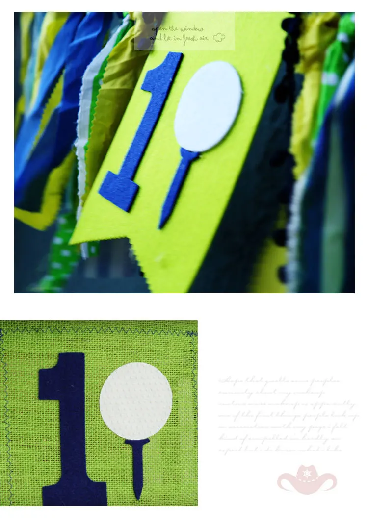 Golf Theme Boy Dining Car Decoration Flag Explosion Birthday Flag Props Party Supplies Birthday Decoration Banner