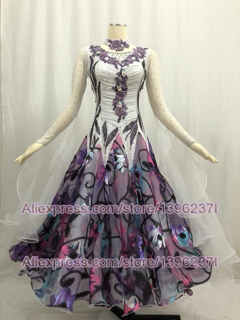 Purple Ballroom Dance Skirt For Women Shiny Show Waltz Modern Competition Dancing Dresses Lady's Standard Ballroom Dance Dress
Purple Ballroom Dance Skirt For Women Shiny Show Waltz Modern Competition Dancing Dresses Lady's Standard Ballroom Dance Dress