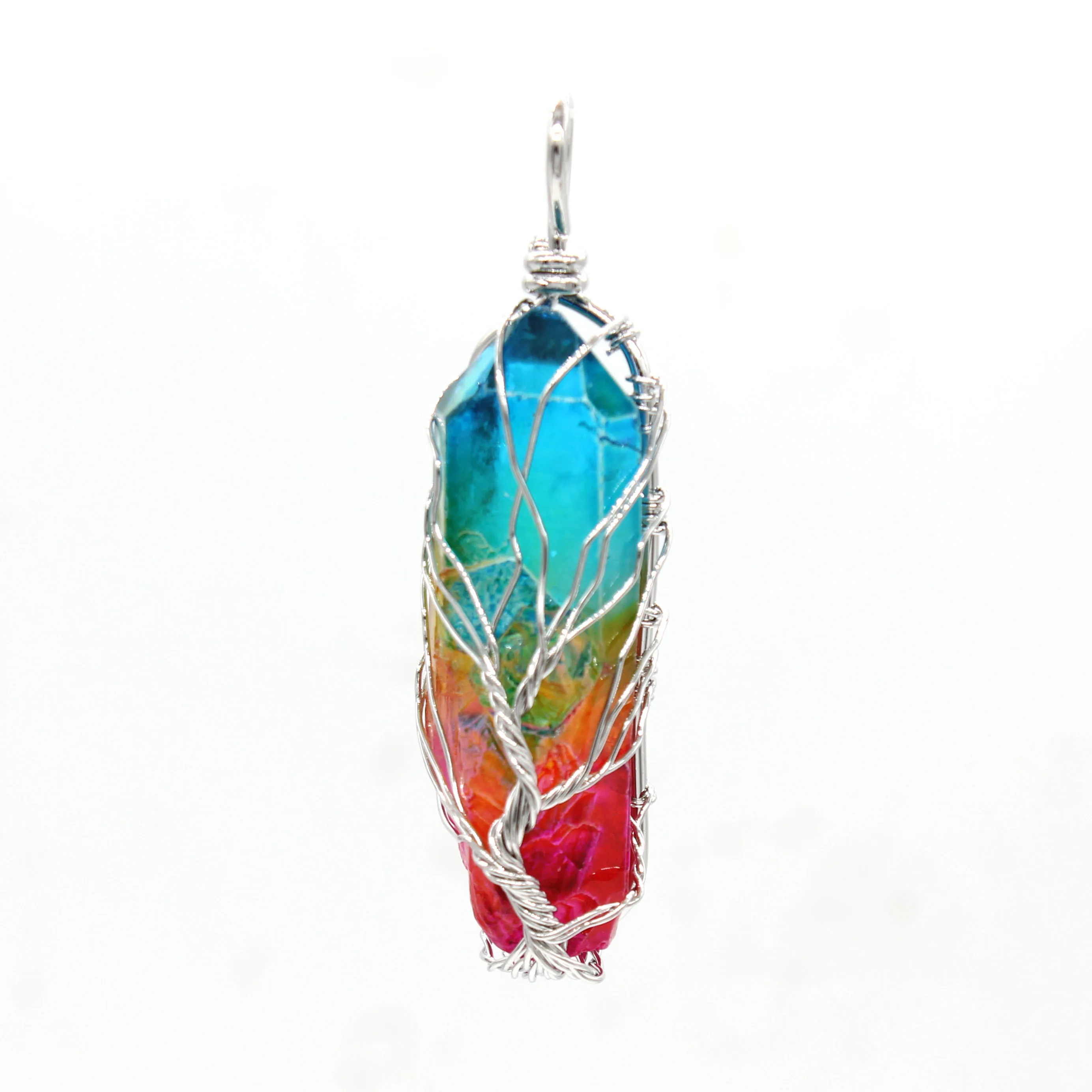 100-Unique 1 Pcs Silver Plated Wire Wrap Tree of Life Irregular Shape Colorful Crystal Pendant
100-Unique 1 Pcs Silver Plated Wire Wrap Tree of Life Irregular Shape Colorful Crystal Pendant