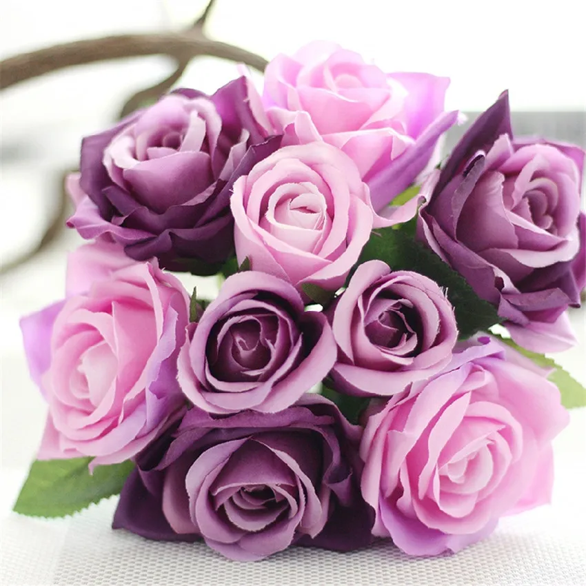 roses artificial flower bouquet wedding party decoration (10)