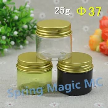 50PCS 25g Transparent/Brown/Green PET Cream Jars,can be used For Mask/Eye Cream Bottles With Gold Aluminum Lid,25ml Cosmetic jar
50PCS 25g Transparent/Brown/Green PET Cream Jars,can be used For Mask/Eye Cream Bottles With Gold Aluminum Lid,25ml Cosmetic jar