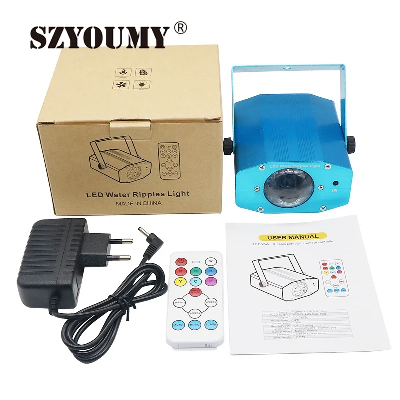 SZYOUMY Mini Aluminium Alloy Remote RGBW LED Water Wave Ripple Disco Stage Light Party Pattern Lighting Show Laser Projector
SZYOUMY Mini Aluminium Alloy Remote RGBW LED Water Wave Ripple Disco Stage Light Party Pattern Lighting Show Laser Projector