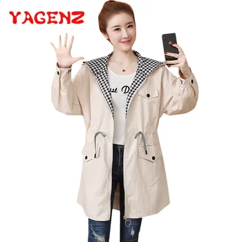 YAGENZ Spring Trench Coat For Women Clothes Korean Plus size Hooded Long Coats Female Top Harajuku Cardigan Windbreaker Coat 290
YAGENZ Spring Trench Coat For Women Clothes Korean Plus size Hooded Long Coats Female Top Harajuku Cardigan Windbreaker Coat 290