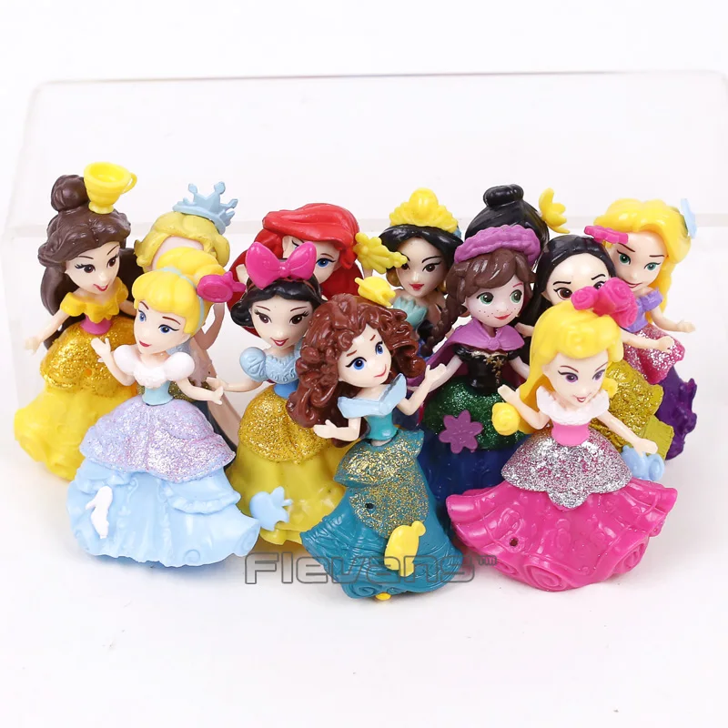 Princesses Toys Dolls Snow White Belle Rapunzel Ariel Jasmine Elsa Anna Merida Mulan Aurora PVC Figures 12pcs/set
Princesses Toys Dolls Snow White Belle Rapunzel Ariel Jasmine Elsa Anna Merida Mulan Aurora PVC Figures 12pcs/set