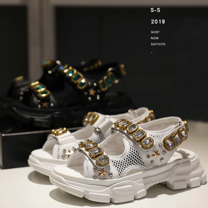 2019 Fashion Women Sandals Rhinestone Platform Shoes Woman Casual Flats Sandalias Mujer Ladies shoes Summer Beach Sandals
2019 Fashion Women Sandals Rhinestone Platform Shoes Woman Casual Flats Sandalias Mujer Ladies shoes Summer Beach Sandals