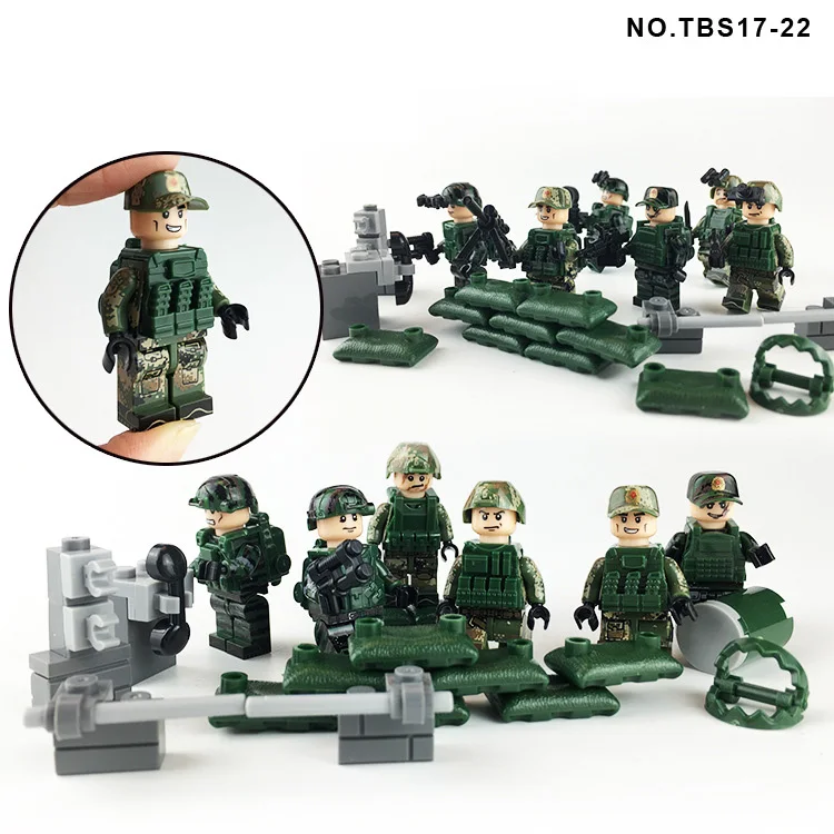 

Modern military Sword attack brickmania figures building block ww2 army forces minifigs weapons bricks toys for boys gifts