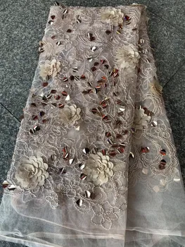 Embroidery French Net Lace Fabric High Quality 3D Handmade Gold Line Sequins Tulle Lace African Lace Fabric for Nigerian Party
Embroidery French Net Lace Fabric High Quality 3D Handmade Gold Line Sequins Tulle Lace African Lace Fabric for Nigerian Party
