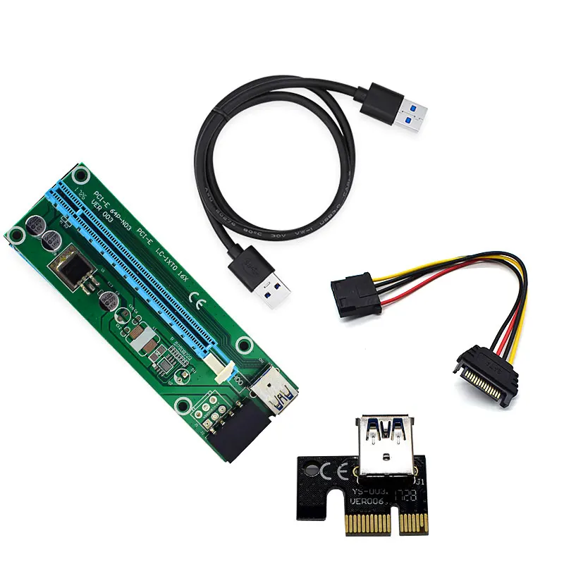 60cm PCI Express Cable PCI-E 1X to 16X Riser Card Extender 3.0 SATA 15 Pin to 4 Pin IDEMolex Adapter Mining Bitcion Miner
60cm PCI Express Cable PCI-E 1X to 16X Riser Card Extender 3.0 SATA 15 Pin to 4 Pin IDEMolex Adapter Mining Bitcion Miner