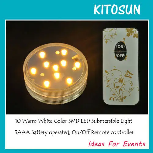 4pcs/pack 2.8inch Submersible Led Light 10 Multi Color Remote Controlled Led Lights Wedding Romantic Decor LED light
4pcs/pack 2.8inch Submersible Led Light 10 Multi Color Remote Controlled Led Lights Wedding Romantic Decor LED light