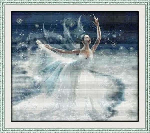 Ballet on Ice white angel Printed on Canvas DMC Counted Chinese Cross Stitch Kits printed Cross-stitch set Embroidery Needlework
Ballet on Ice white angel Printed on Canvas DMC Counted Chinese Cross Stitch Kits printed Cross-stitch set Embroidery Needlework