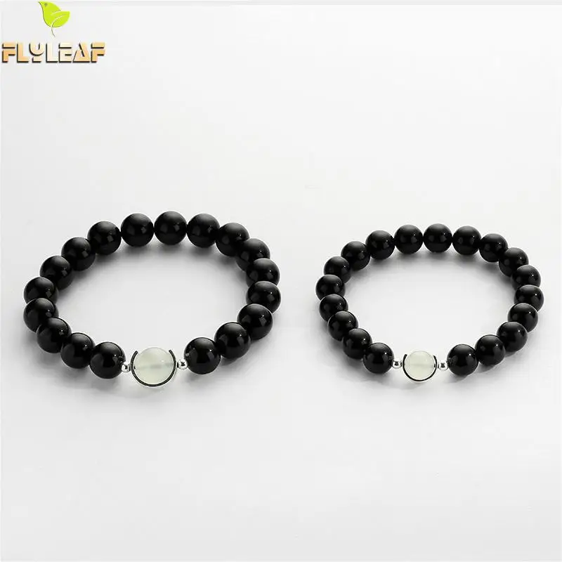 Flyleaf Obsidian Moonstone Beads Real 925 Sterling Silver Bracelets For Women Fine Jewelry Bracelets & Bangles Lovers' gift
Flyleaf Obsidian Moonstone Beads Real 925 Sterling Silver Bracelets For Women Fine Jewelry Bracelets & Bangles Lovers' gift