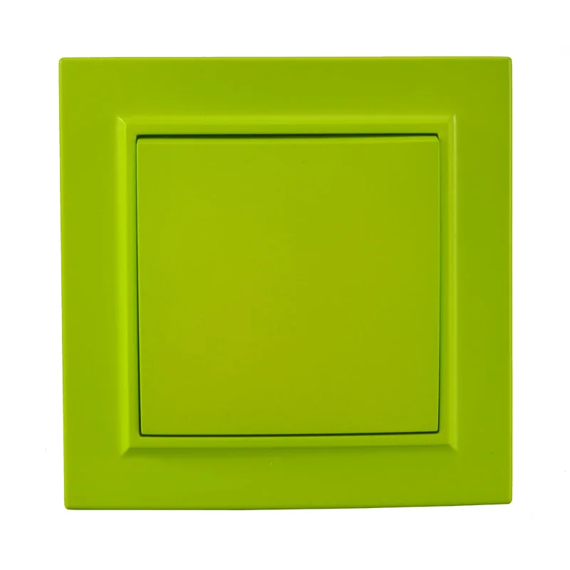 Light switch Yellow Green one gang one way Colorful European standard DIY Decorative wall switch 10A 250V legrand livolo
Light switch Yellow Green one gang one way Colorful European standard DIY Decorative wall switch 10A 250V legrand livolo