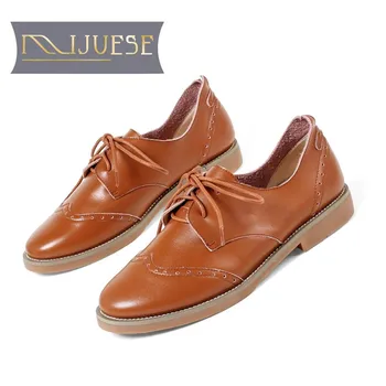 MLJUESE 2018 women flats camel color cow leather cutouts round toe vintage flats spring comfortable oxfords women shoes size 39
MLJUESE 2018 women flats camel color cow leather cutouts round toe vintage flats spring comfortable oxfords women shoes size 39