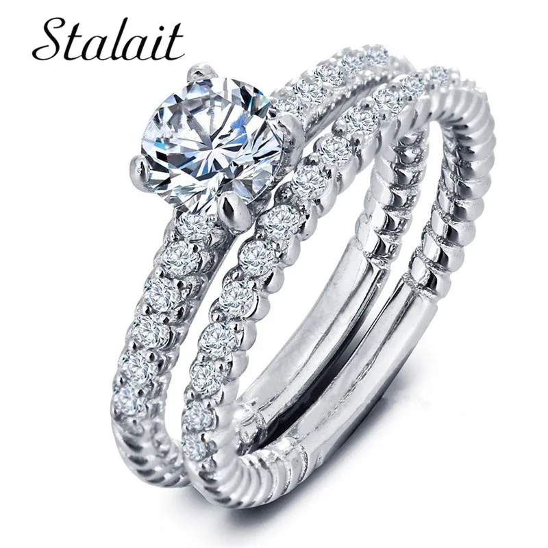 Luxury Crystals Filled Genuine 925 Sterling Silver Couple Wedding Promise Rings Sets For Women Bridal Wedding Rings
Luxury Crystals Filled Genuine 925 Sterling Silver Couple Wedding Promise Rings Sets For Women Bridal Wedding Rings